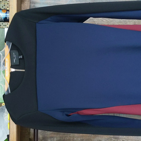 Romeo+Juliet Couture Color Block Long Sleeve Dress - Medium - Picture 2 of 6